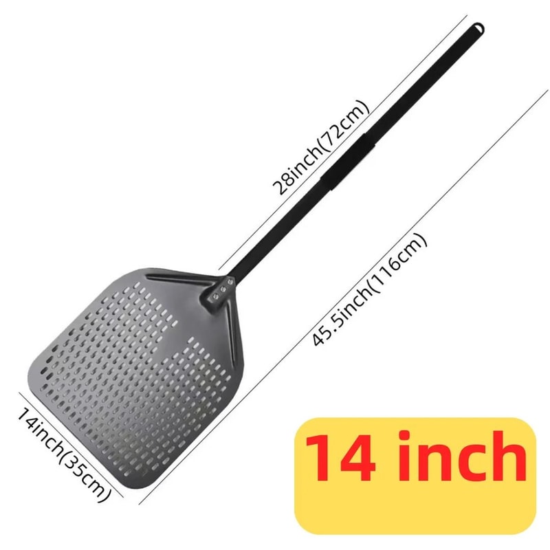 Aluminum Pizza Peel Bread Paddle With Wooden Handle 16