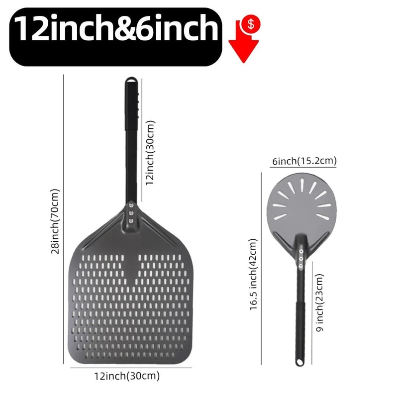 Aluminum Pizza Peel Bread Paddle With Wooden Handle 17