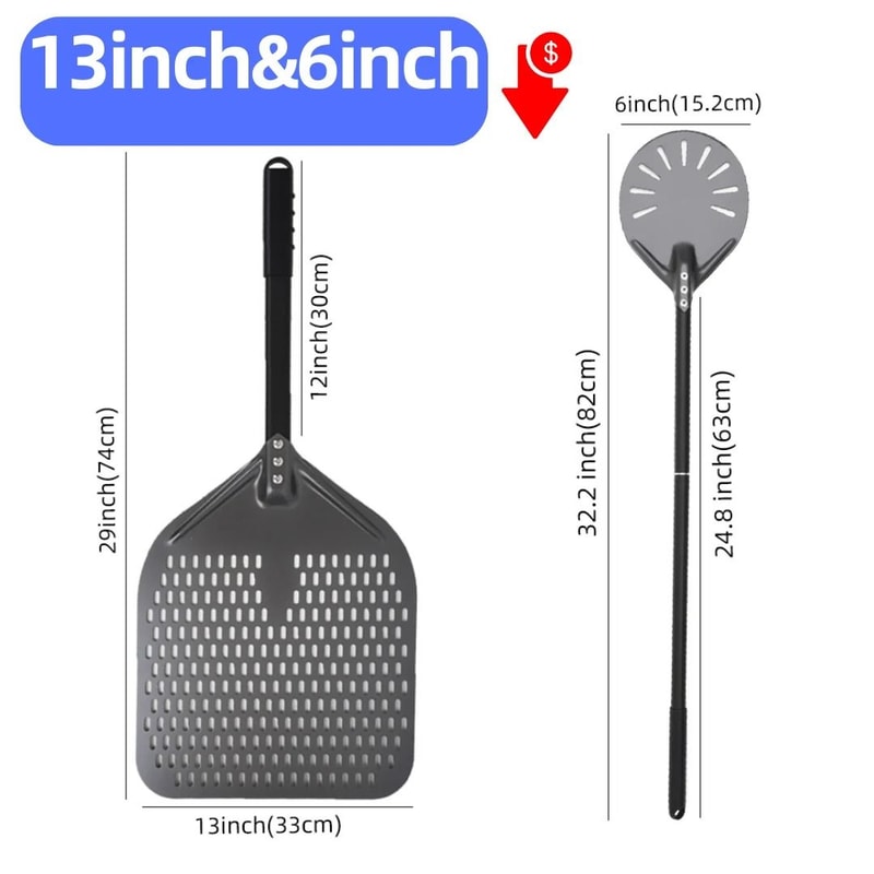 Aluminum Pizza Peel Bread Paddle With Wooden Handle 19