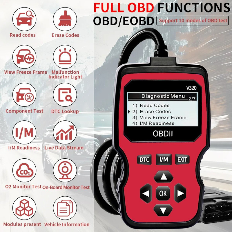 Obd2 Car Diagnostic Scanner Tool With RealTime Data Flow And Battery Test 2