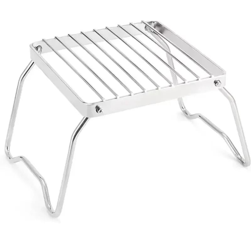 Outdoor Stainless Steel Folding Camping Stove And Grill Rack Set 5