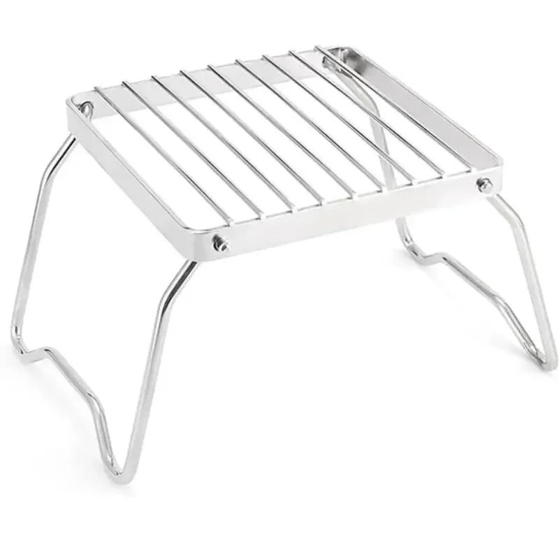 Outdoor Stainless Steel Folding Camping Stove And Grill Rack Set 6