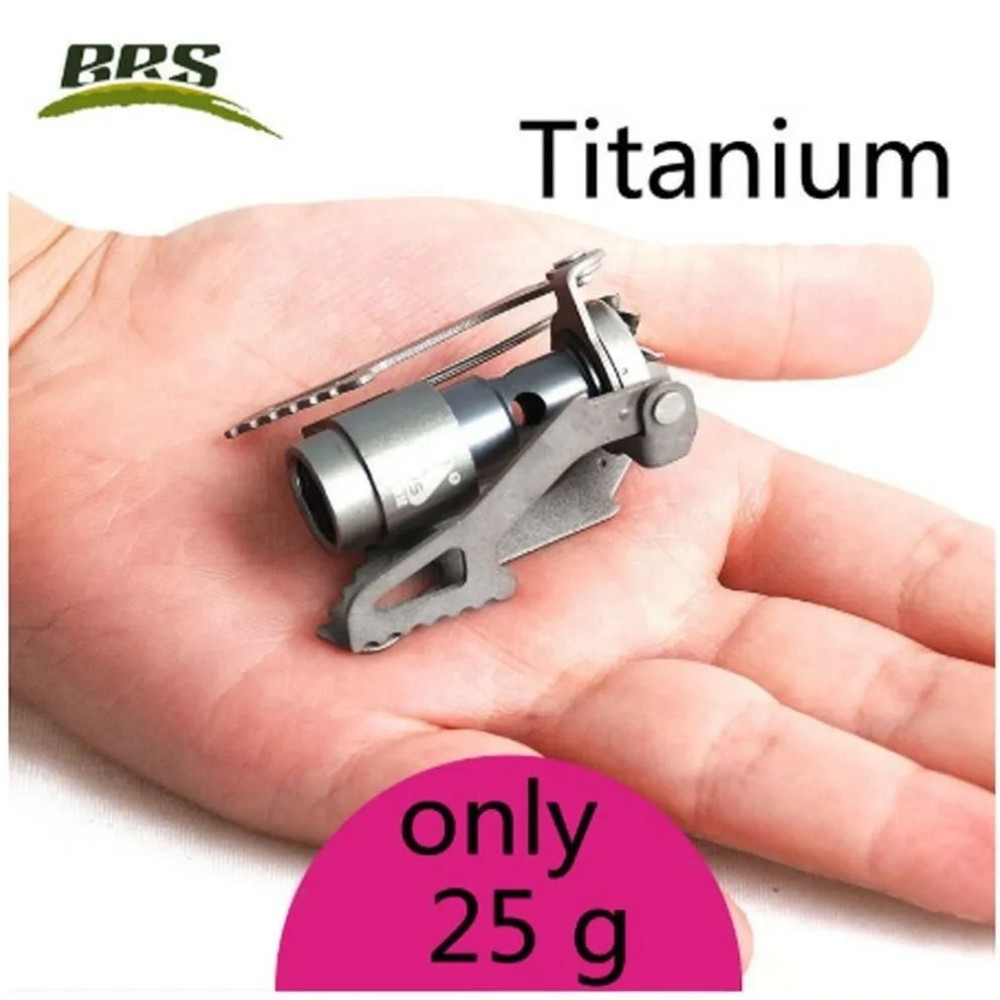 Titanium Mini Camping Gas Burner Pocket Stove Lightweight Portable Outdoor Cooking Furnace 1