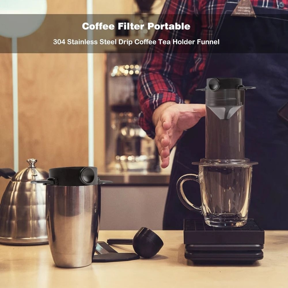 Stainless Steel Portable Coffee Dripper Reusable Filter Holder 3