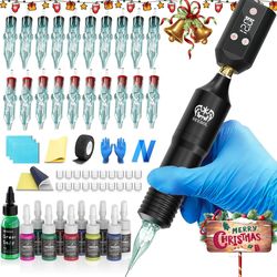 wireless tattoo kit with led tattoo pen and power supply
