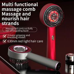 electric scalp massager comb with red light therapy and hair growth applicator