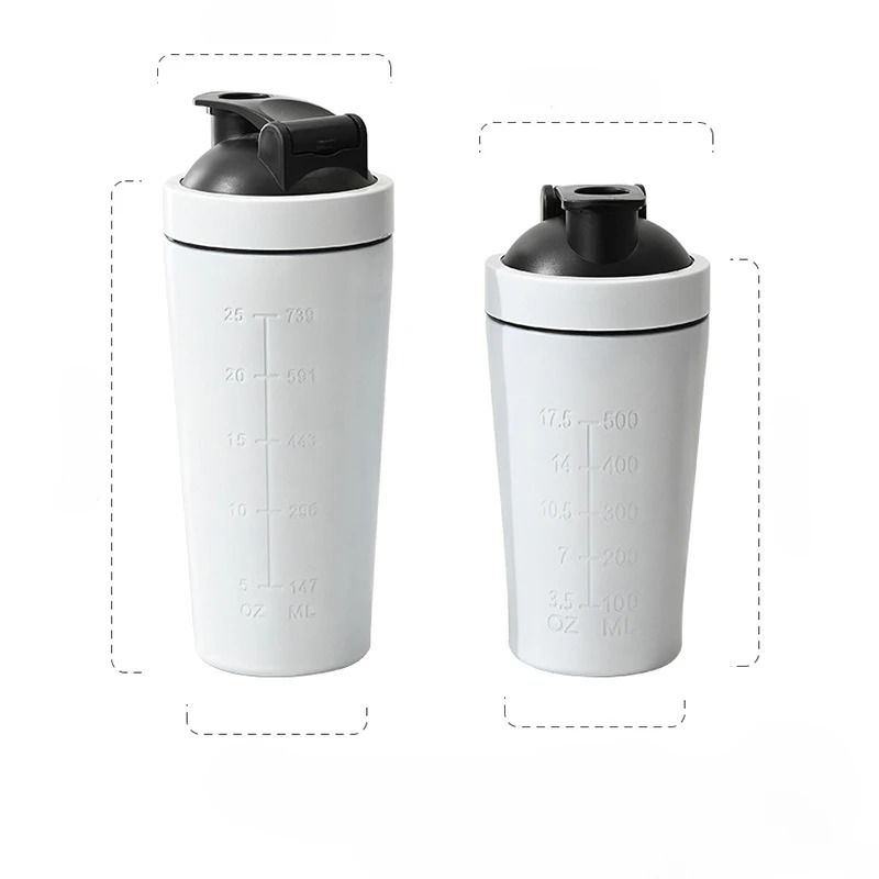 Stainless Steel Protein Shaker Bottle With Mixing Ball Leak Proof Gym Water Bottle 8
