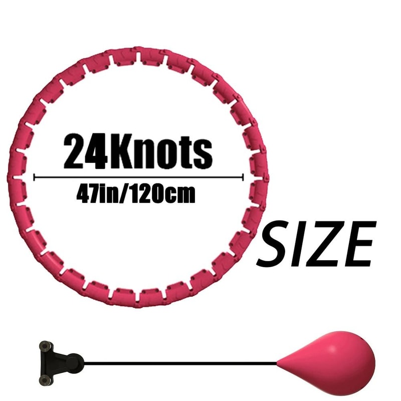 Weighted Fitness Circle Hoop For Adults Smart Adjustable Exercise Hoop With Detachable Knots 1