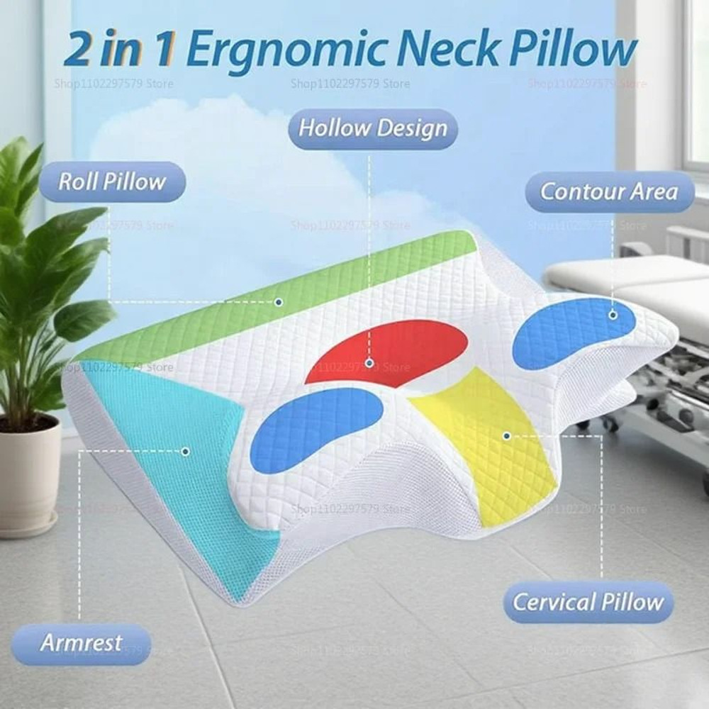 Cervical Support Pillow Memory Foam Neck Pain Relief Pillow For Better Sleep And Posture 3
