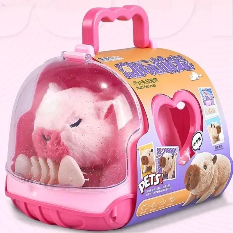 Electric Capybara Walking Plush Toy With Sound For Kids 8