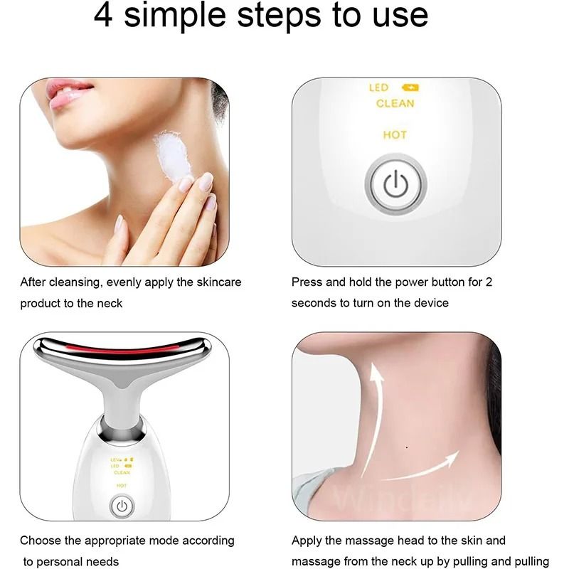 Face Lift Neck Beauty Device With 7 Light Therapy Modes And EMS Microcurrent Massage 4