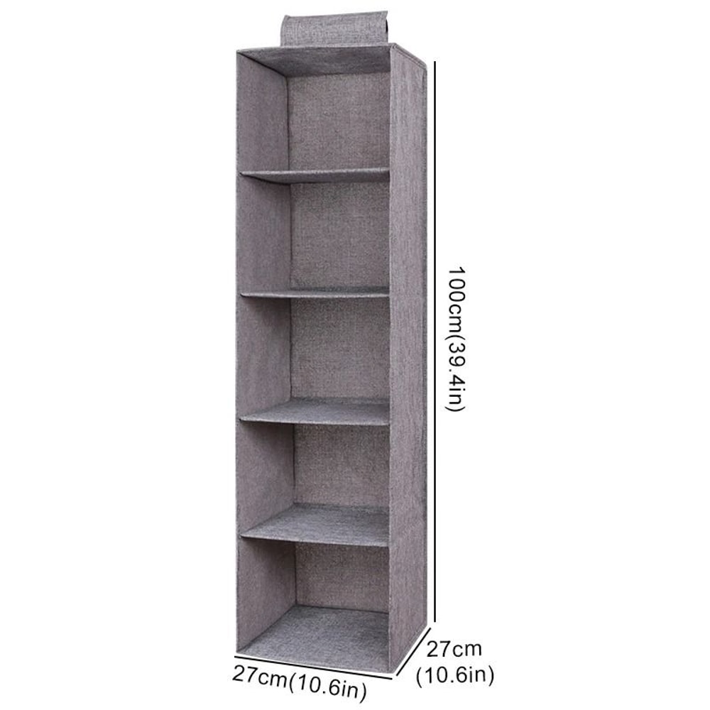 Hanging Closet Organizer With Drawers Foldable Clothes Storage Shelves 14