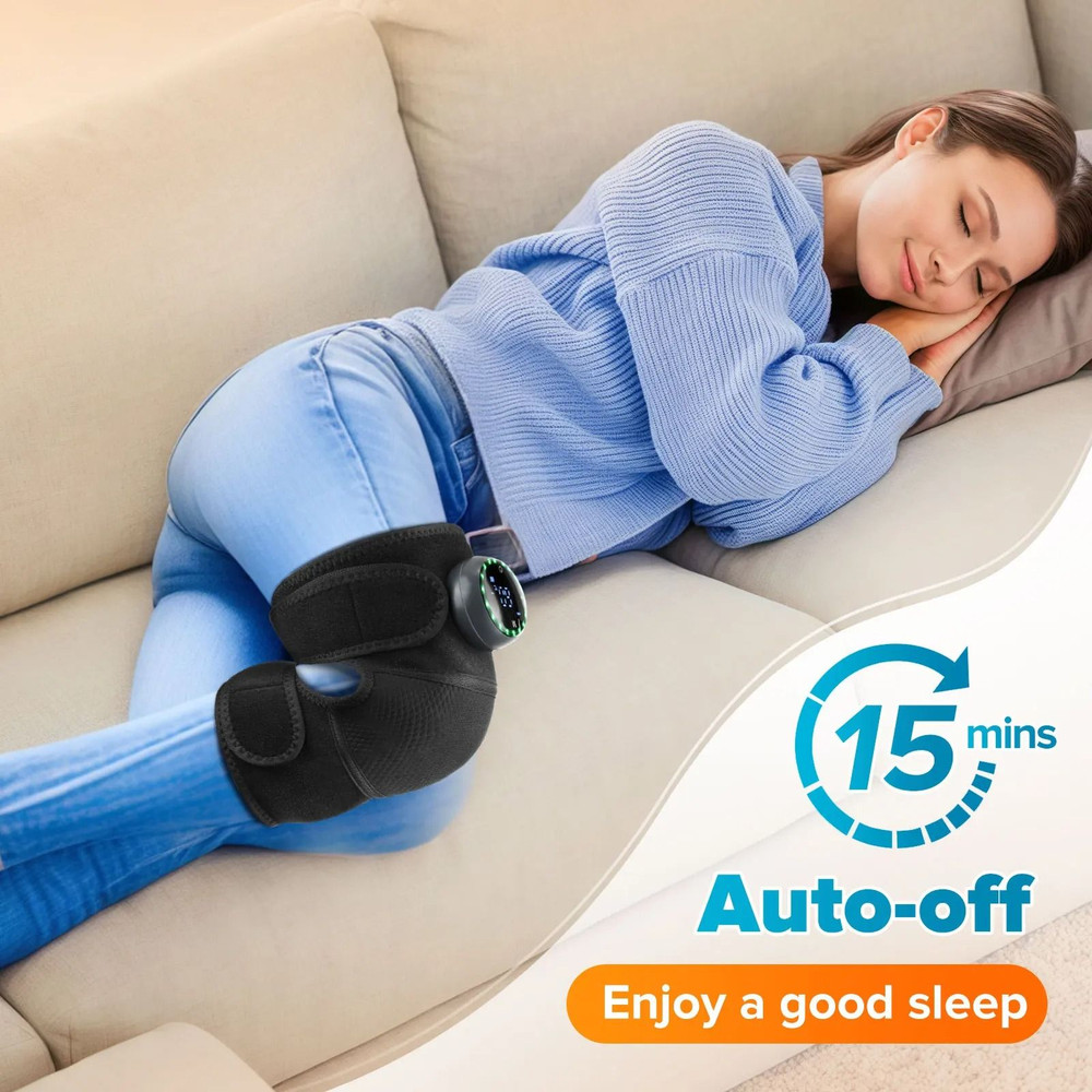 3in1 Cordless Heating Knee Pad With Massage And Adjustable Strap For Knee Shoulder And Elbow Relief 3