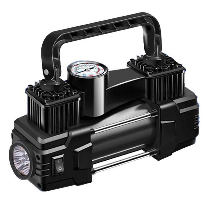 Mini Air Compressor 12V 150PSI Dual Cylinder Heavy Duty Tire Inflator With LED Light 6