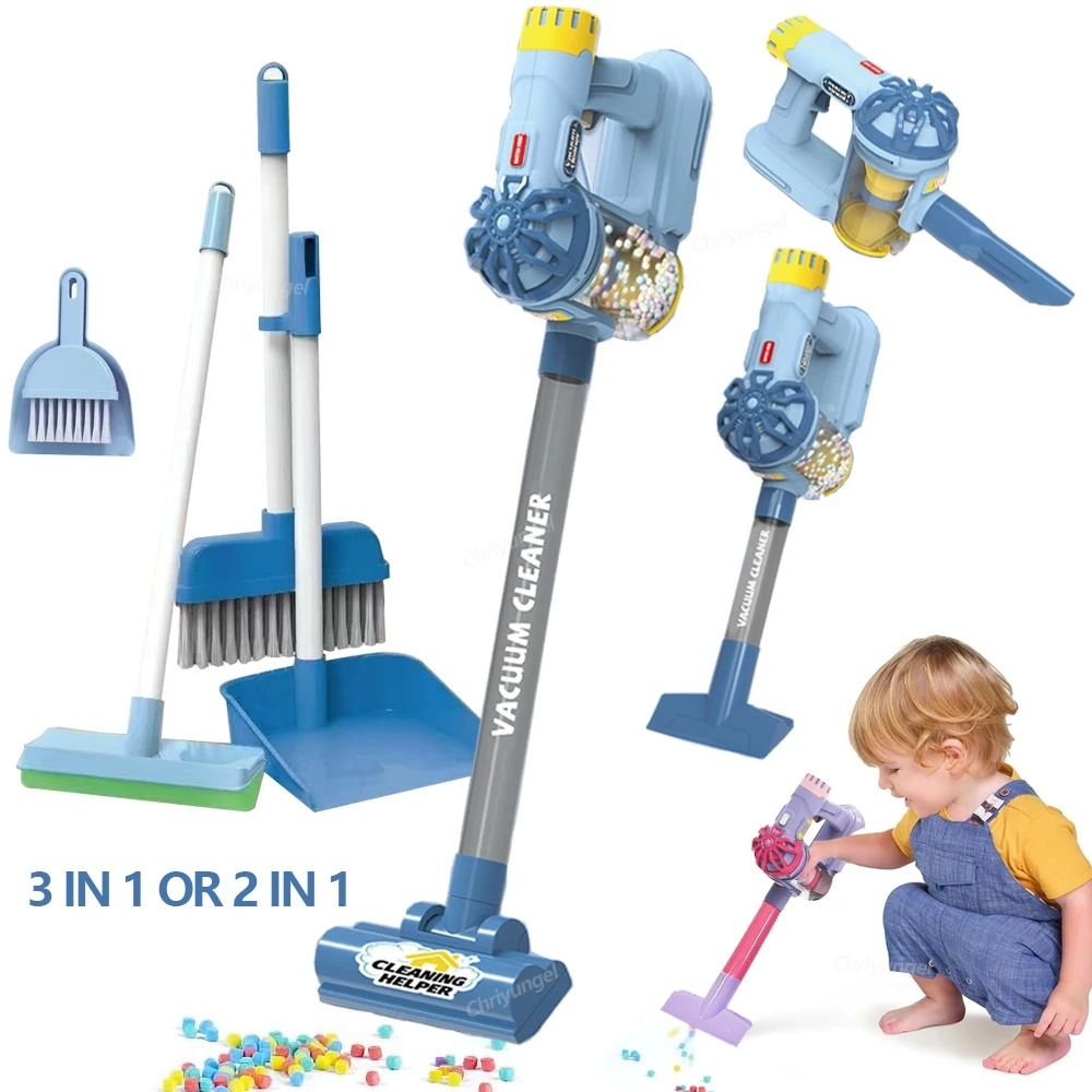 Kids Electric Vacuum Cleaner Play Set Educational Role Play Toy For Toddlers 0