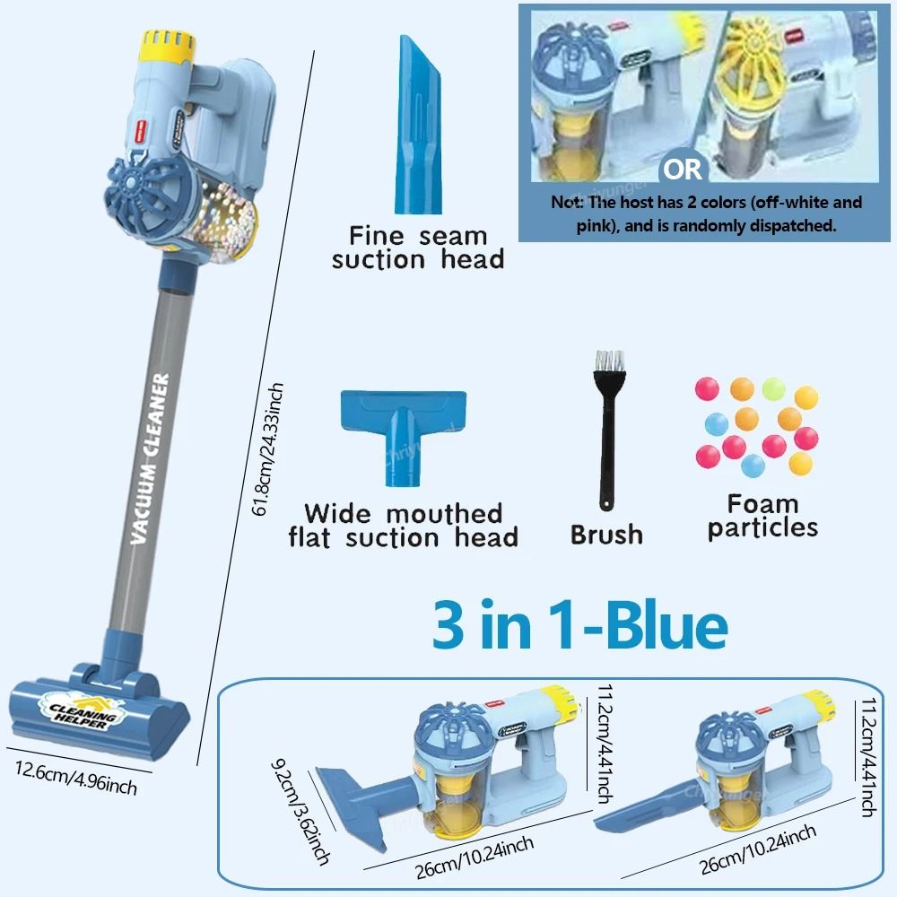 Kids Electric Vacuum Cleaner Play Set Educational Role Play Toy For Toddlers 10