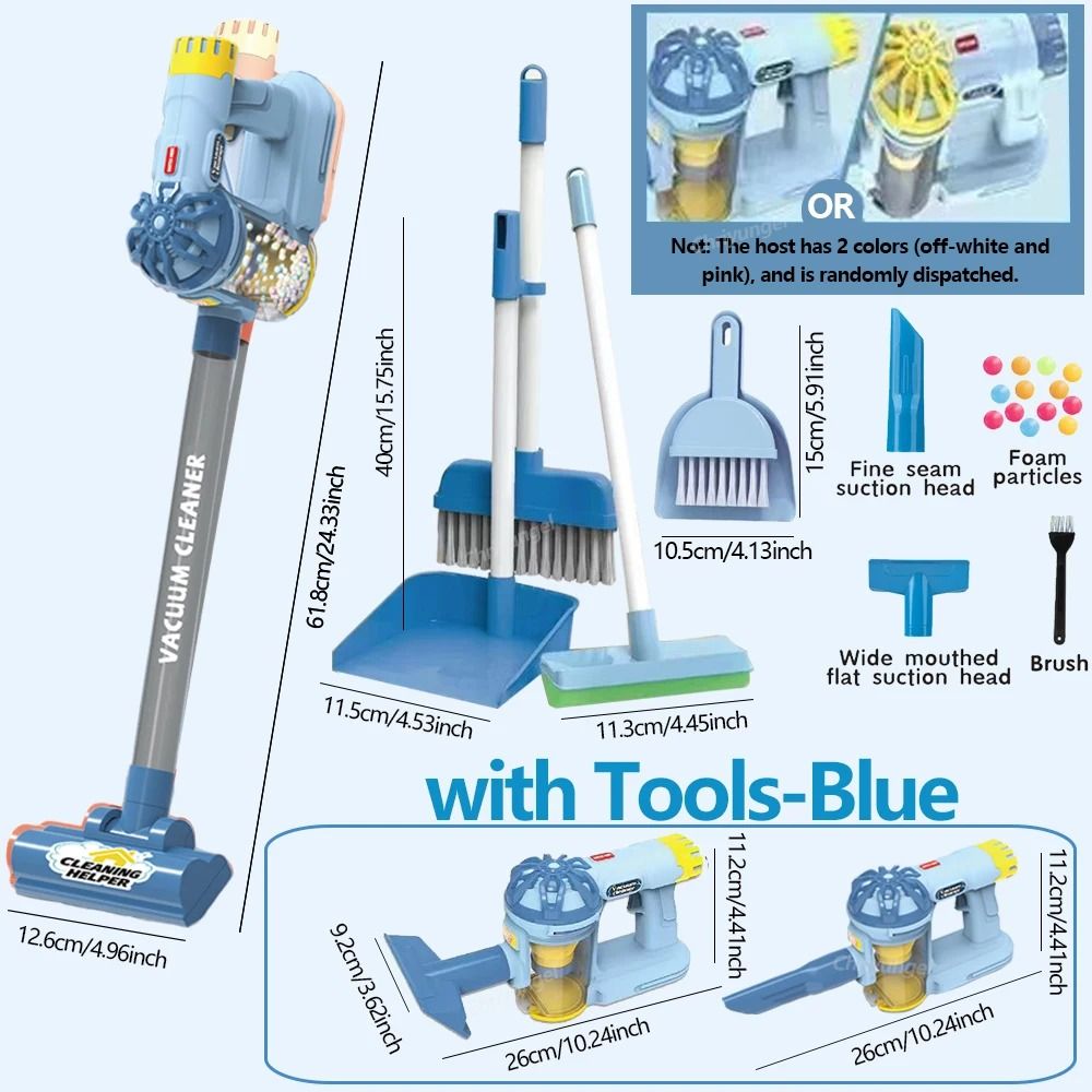 Kids Electric Vacuum Cleaner Play Set Educational Role Play Toy For Toddlers 11