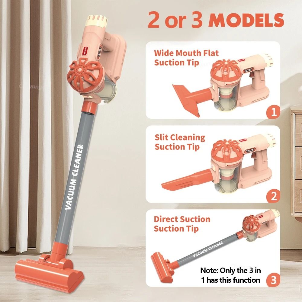 Kids Electric Vacuum Cleaner Play Set Educational Role Play Toy For Toddlers 4