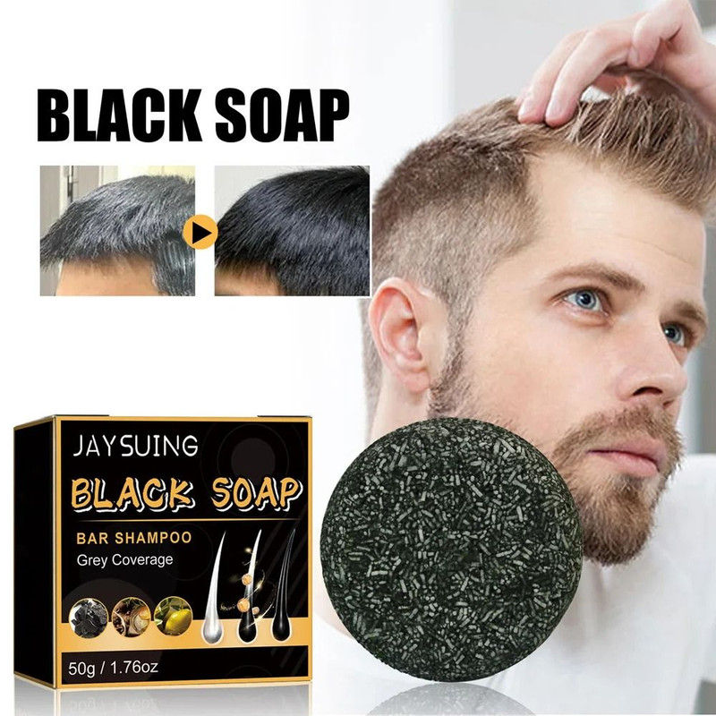 Polygonum Multiflorum Hair Darkening Shampoo Bar Natural Black Hair Repair And Nourishing Soap 0