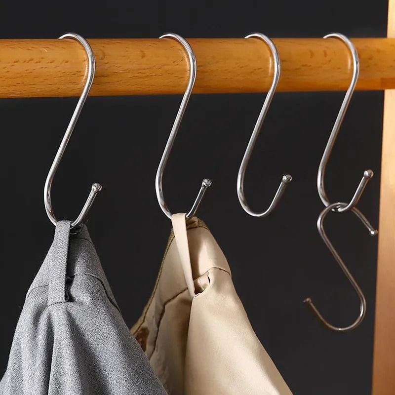 Stainless Steel S Hooks For Kitchen Butcher Shop And Home Organization 2