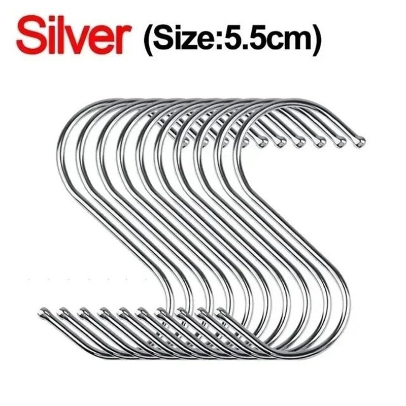Stainless Steel S Hooks For Kitchen Butcher Shop And Home Organization 6