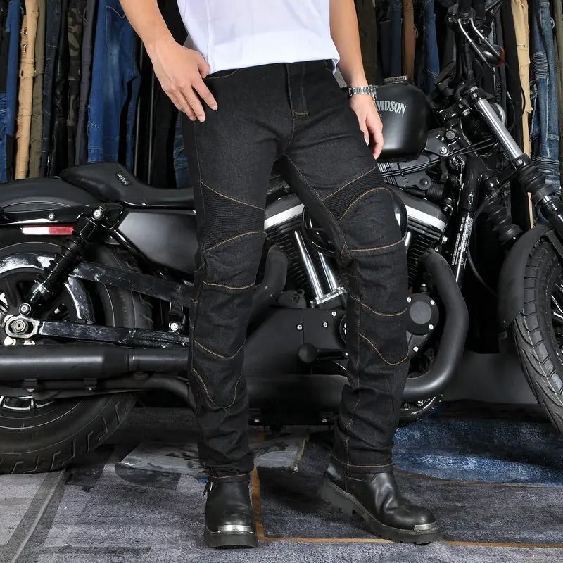 Motorcycle Riding Jeans With Knee And Hip Protection AllSeason AntiFall Racing Pants 3