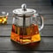 Heat Resistant Glass Teapot With Stainless Steel Infuser Clear Square Tea Kettle For Loose Leaf Te 0