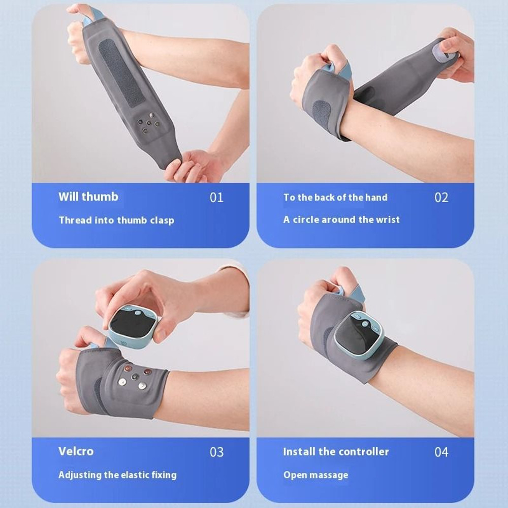 Electric Heating Wrist Massager With Hot Compress And Vibration Therapy For Carpal Tunnel Relief 2