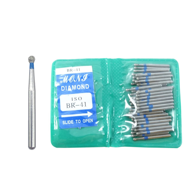 50 Piece Dental Diamond Burs Set High Speed Polishing And Smoothing Drill Tools 9