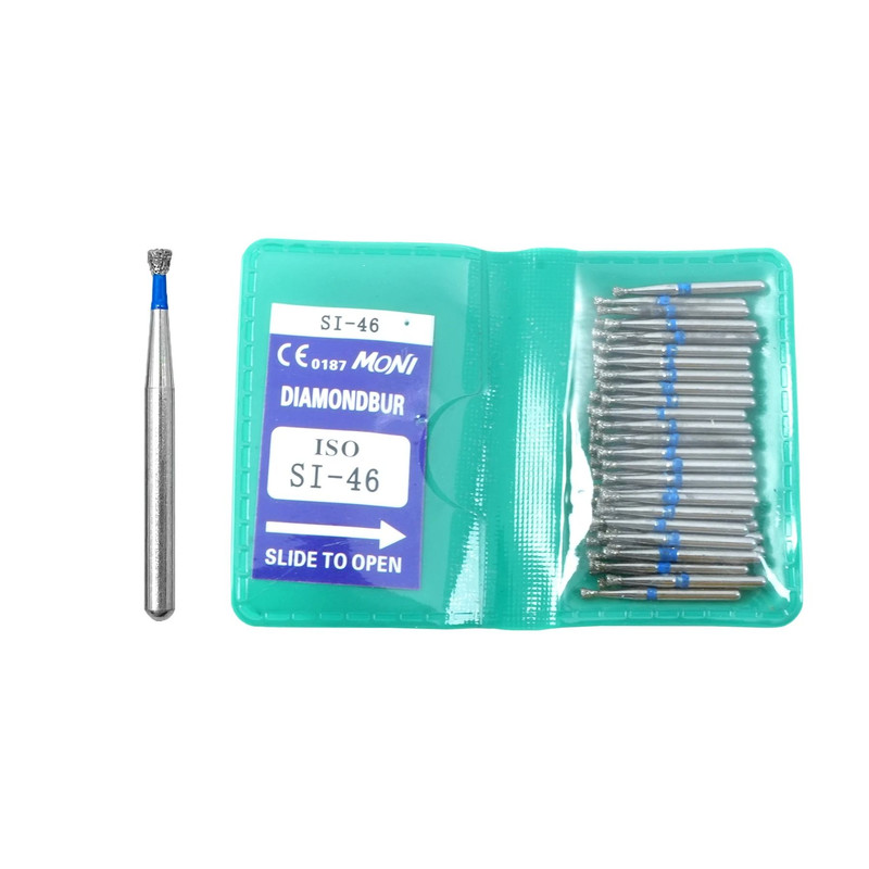 50 Piece Dental Diamond Burs Set High Speed Polishing And Smoothing Drill Tools 10