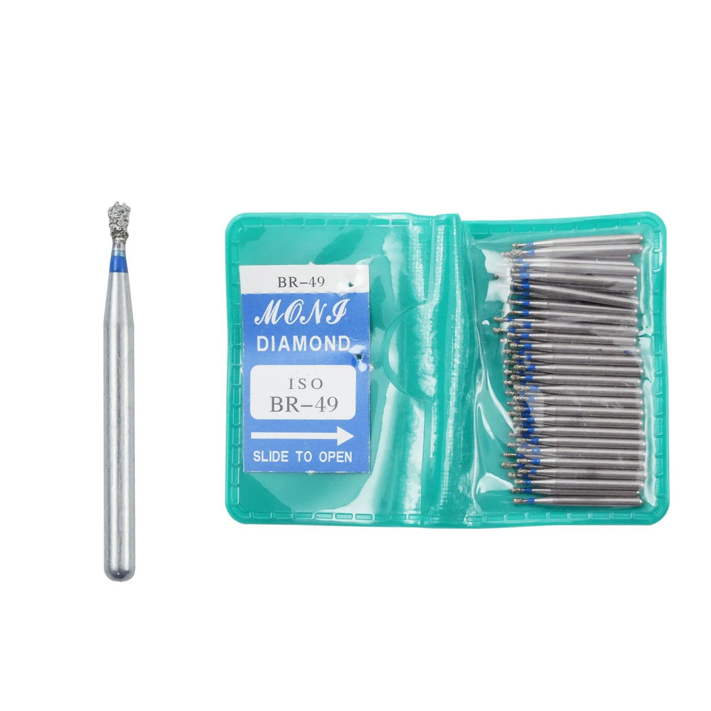 50 Piece Dental Diamond Burs Set High Speed Polishing And Smoothing Drill Tools 14