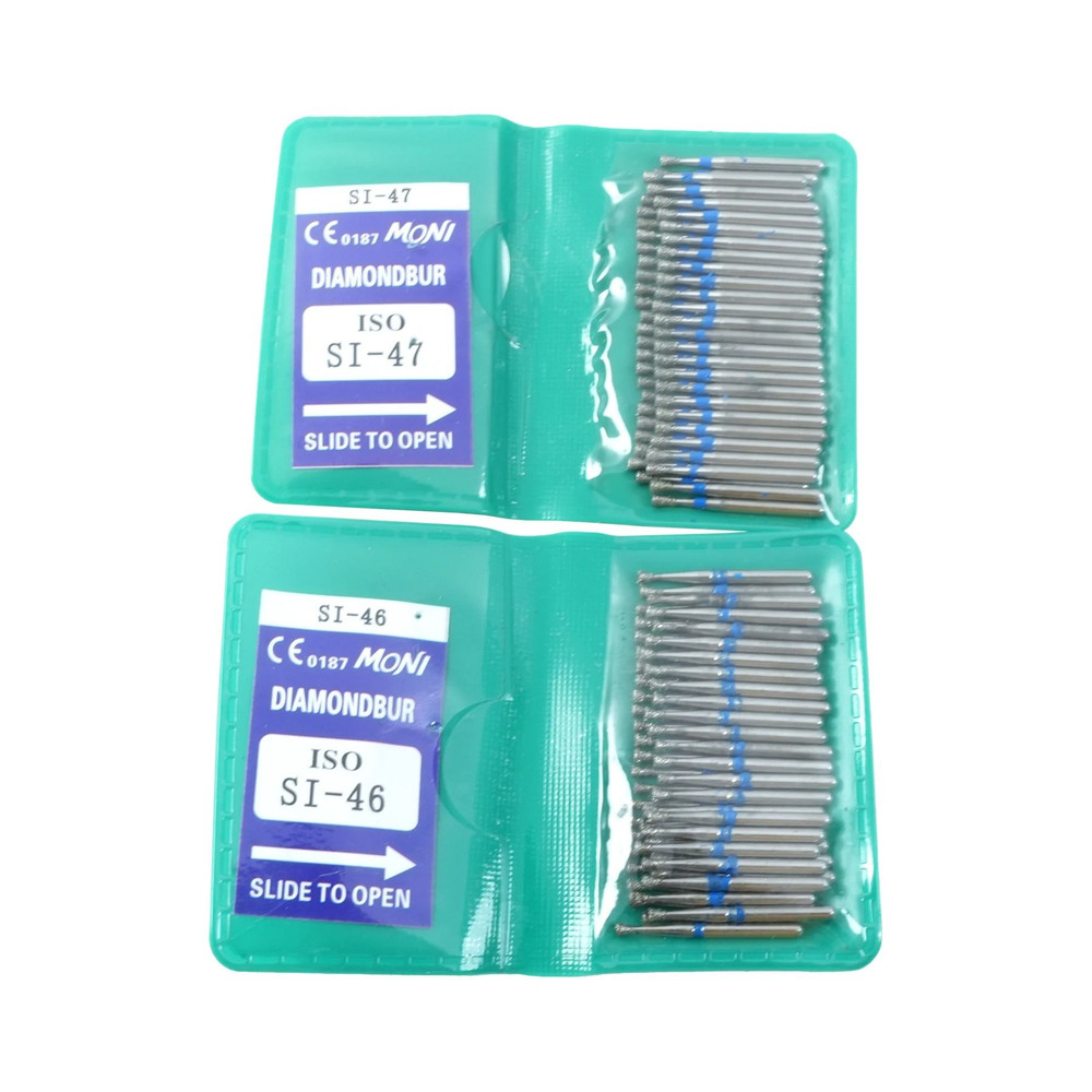 50 Piece Dental Diamond Burs Set High Speed Polishing And Smoothing Drill Tools 5