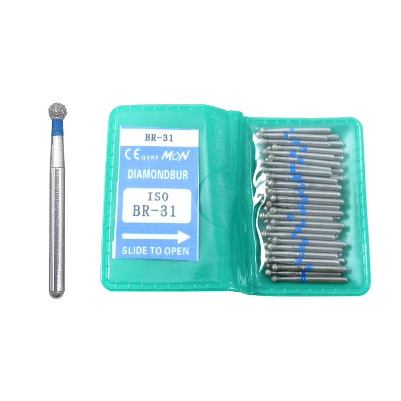 50 Piece Dental Diamond Burs Set High Speed Polishing And Smoothing Drill Tools 7