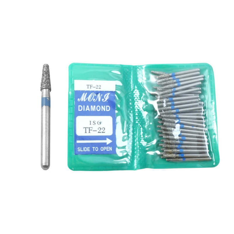 50 Piece Dental Diamond Burs Set High Speed Polishing And Smoothing Drill Tools 17