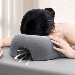 face down memory foam pillow for desk naps and massage comfort