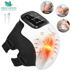 wireless heated knee massager with vibration and adjustable temperature
