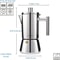 Stainless Steel Stovetop Espresso Maker For Rich Italian Coffee 2
