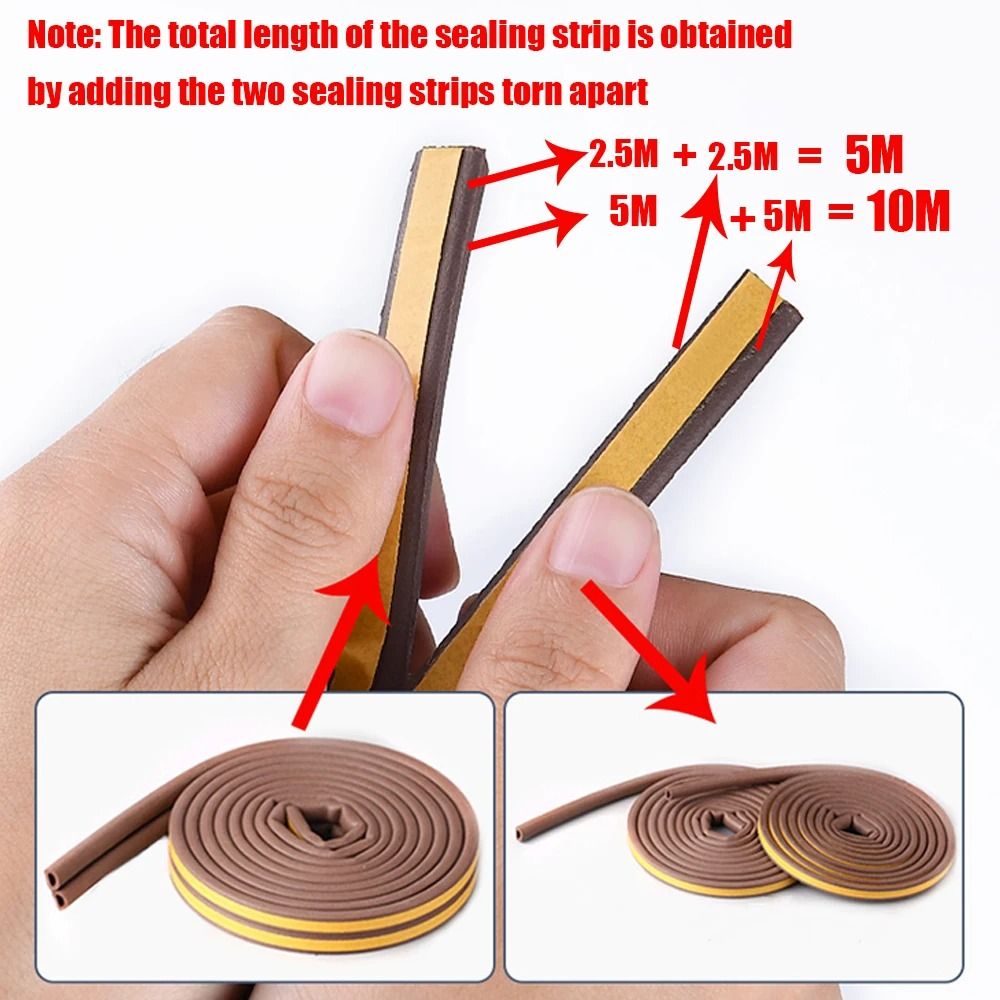 Self Adhesive Door And Window Seal Strip For Soundproof And Weatherproof Insulation 5