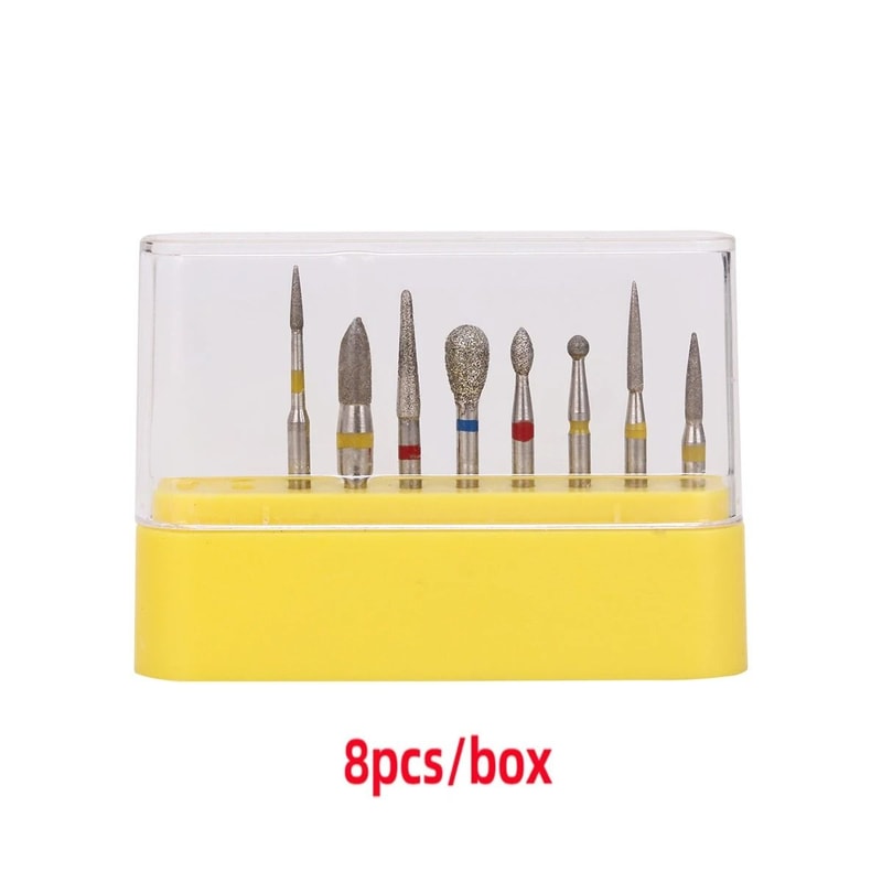 Dental Diamond Bur Kit With Storage Box For High Speed Handpiece 10