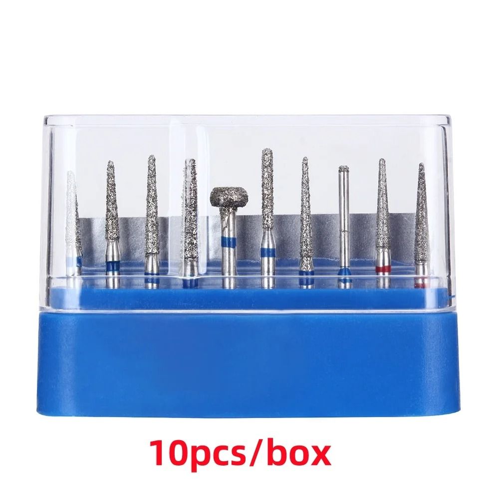 Dental Diamond Bur Kit With Storage Box For High Speed Handpiece 11