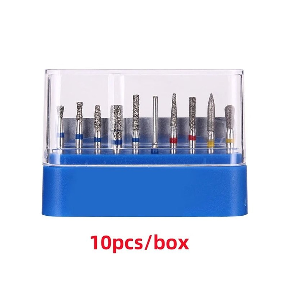 Dental Diamond Bur Kit With Storage Box For High Speed Handpiece 13