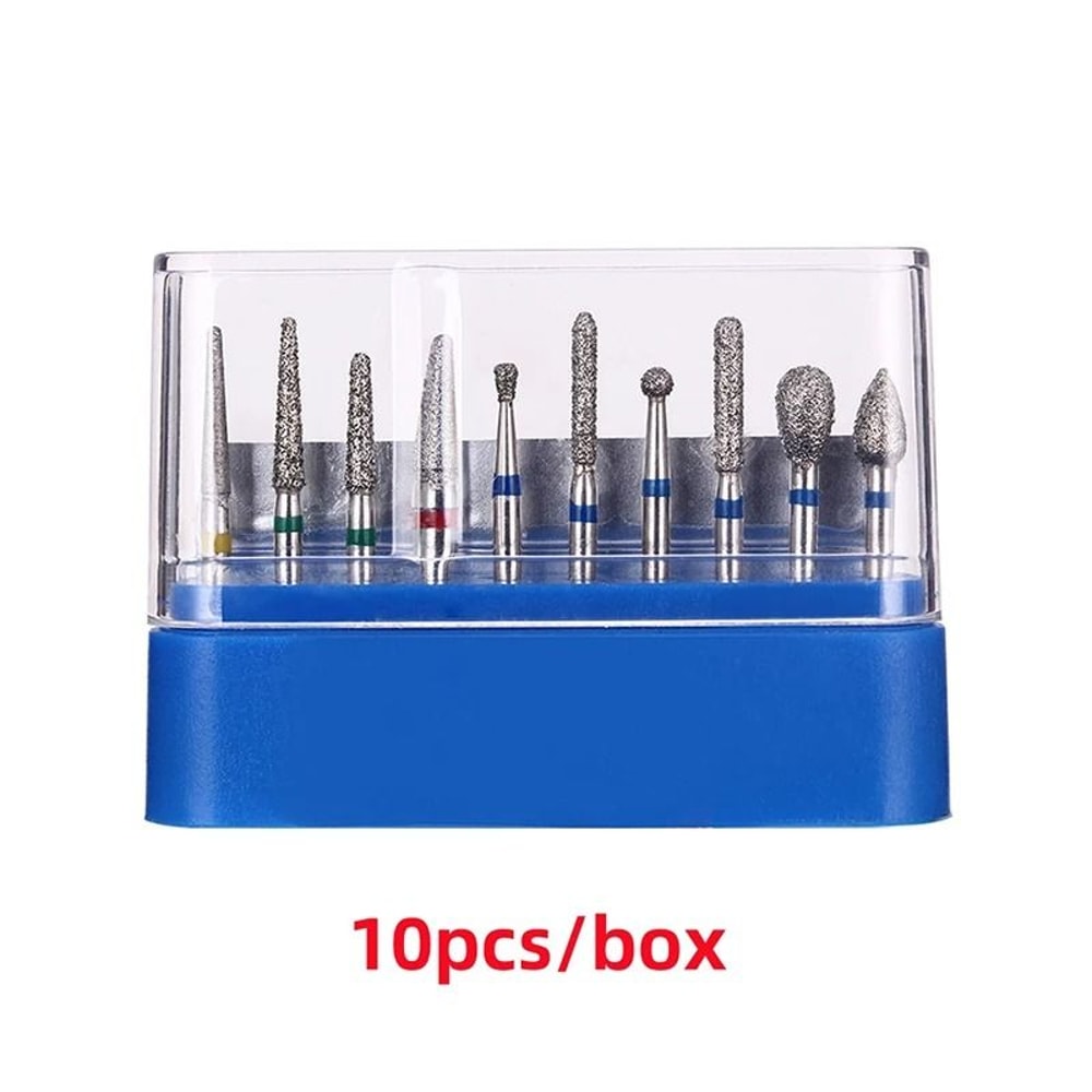 Dental Diamond Bur Kit With Storage Box For High Speed Handpiece 16
