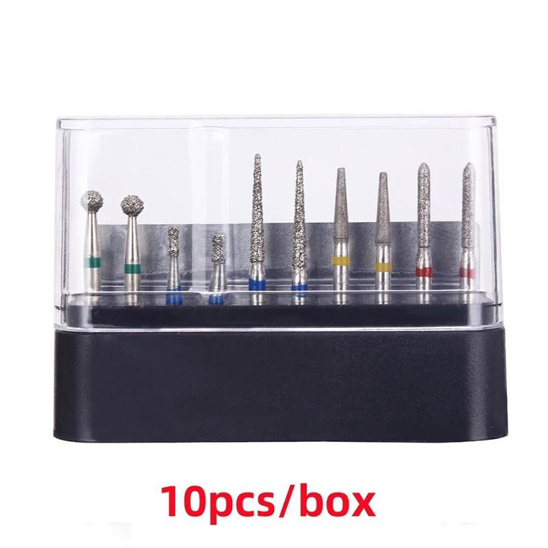 Dental Diamond Bur Kit With Storage Box For High Speed Handpiece 18
