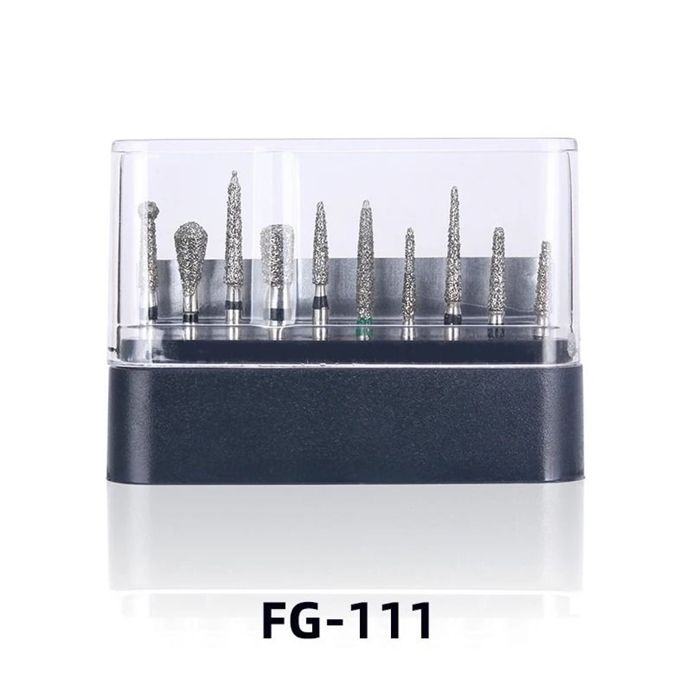 Dental Diamond Bur Kit With Storage Box For High Speed Handpiece 19