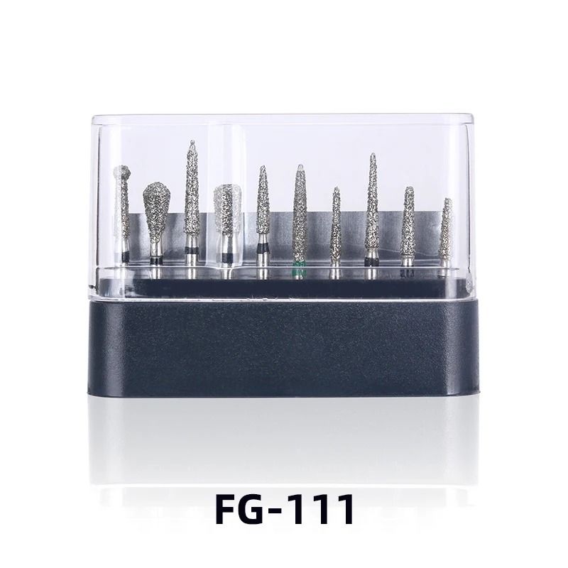 Dental Diamond Bur Kit With Storage Box For High Speed Handpiece 19
