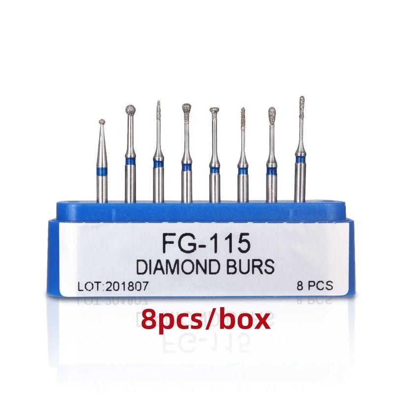 Dental Diamond Bur Kit With Storage Box For High Speed Handpiece 7