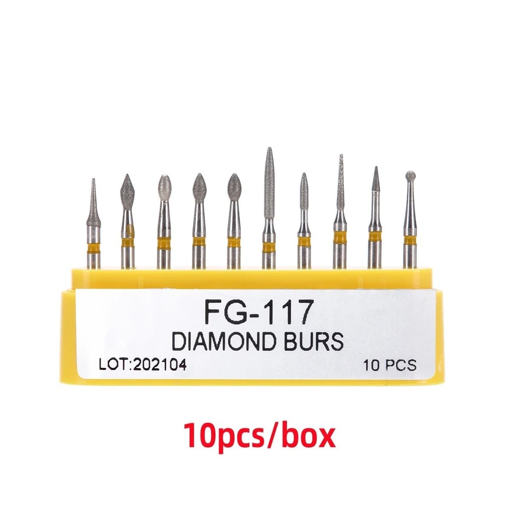 Dental Diamond Bur Kit With Storage Box For High Speed Handpiece 21