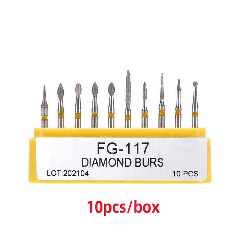 Dental Diamond Bur Kit With Storage Box For High Speed Handpiece 21