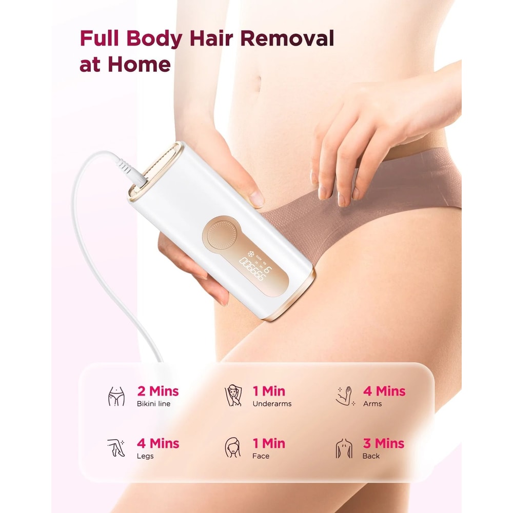 IPL Hair Removal Device With 990000 Flashes For Painless Permanent Hair Reduction 3