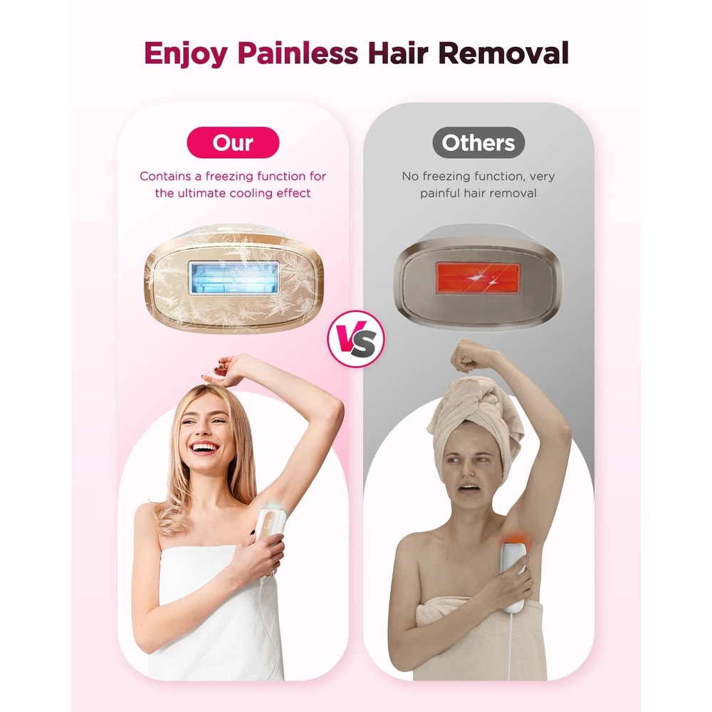 IPL Hair Removal Device With 990000 Flashes For Painless Permanent Hair Reduction 4
